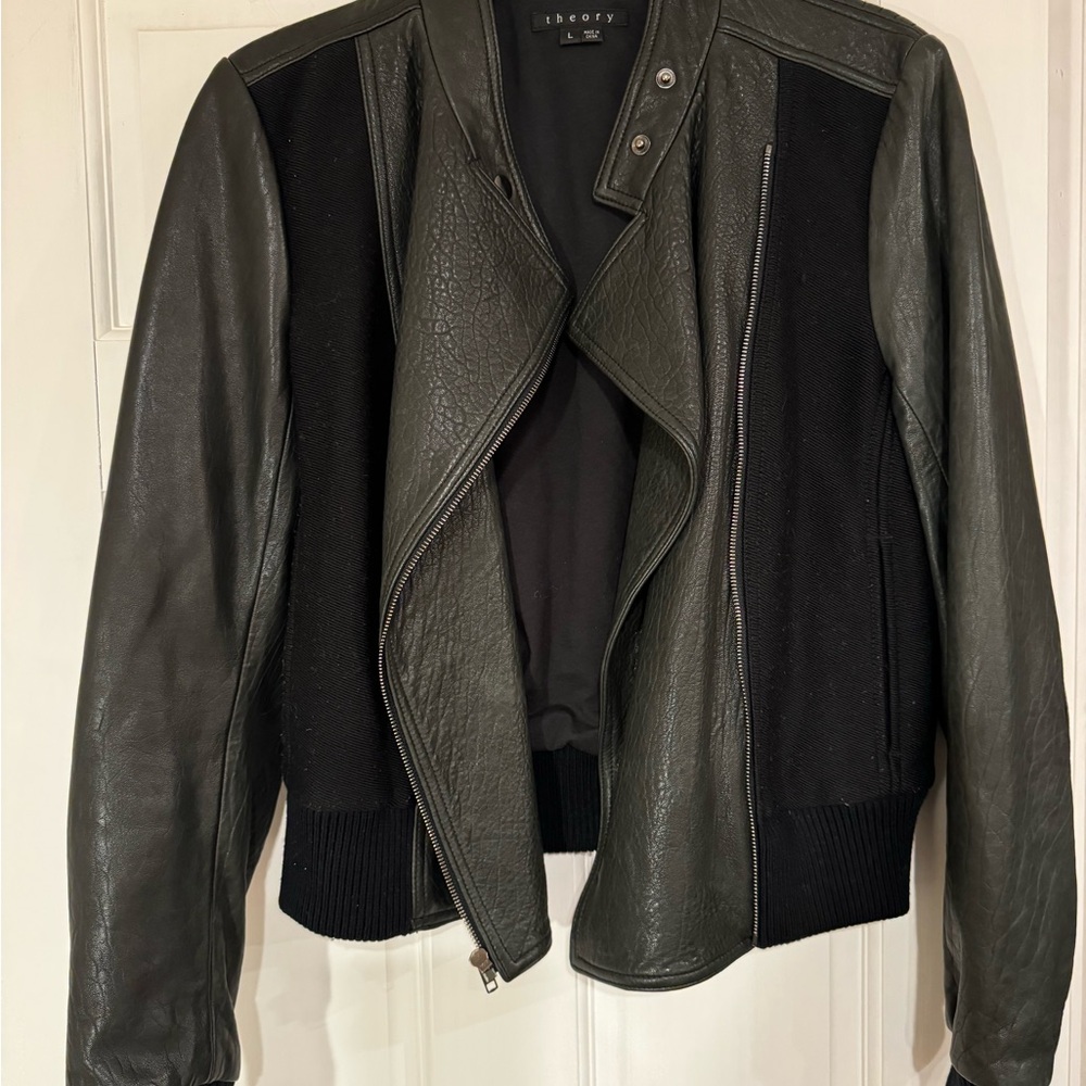 Theory Lamb Leather Jacket size L